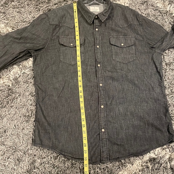 Mutual Weave Shirt Men's XL Chambray Rock Minimalist Gothic Grunge Cowgirls - Picture 6 of 6